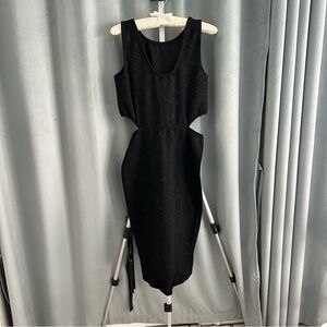 Mango Casual Black Cutout Waist Dress Size EU M / US S